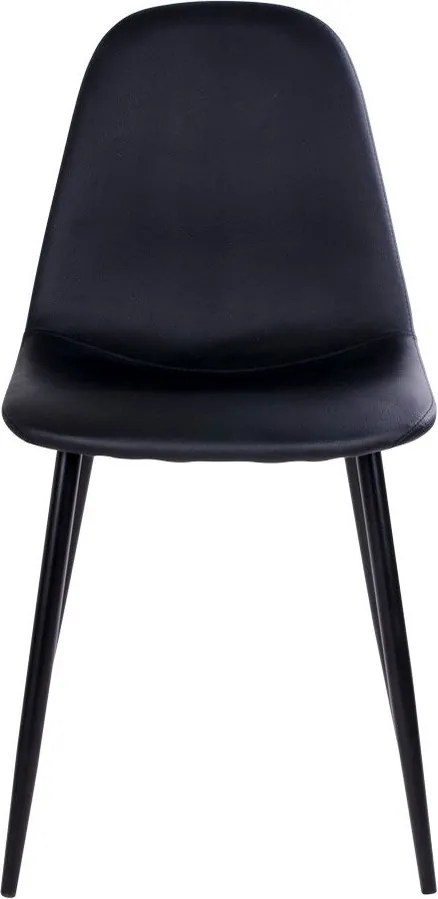 Sada 2 černých židlí s černými nohami House Nordic Stockholm