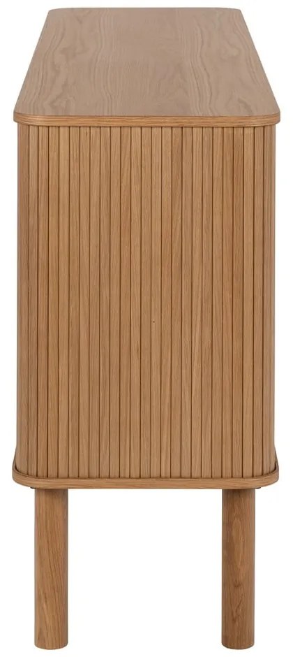 Нисък скрин от дъб с плъзгащи се врати в естествен цвят 160x80 cm Langley – Actona