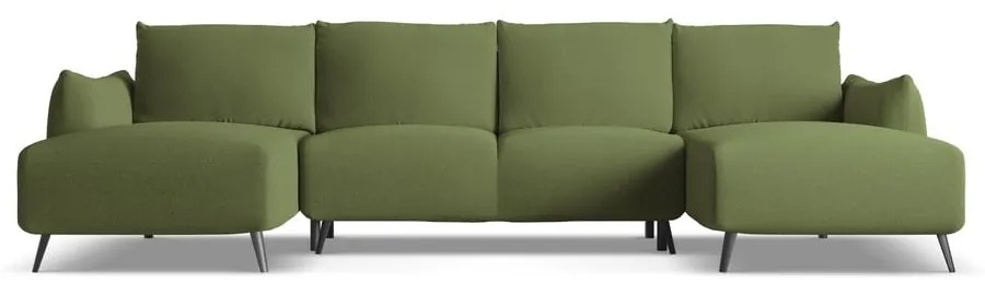Зелен ъглов диван Malie – Makamii
