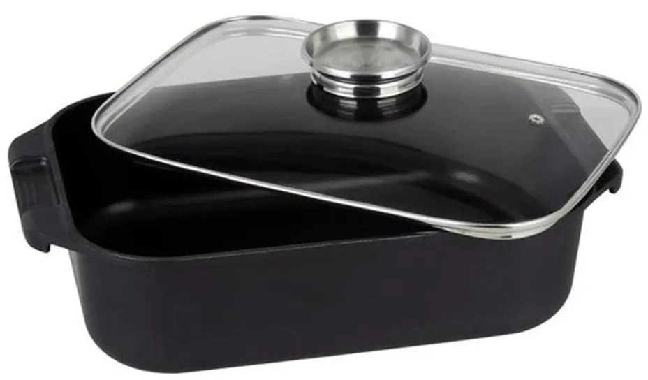 Тава за печене с капак TORO 6,5 л 34,5x10x24,5 см черна