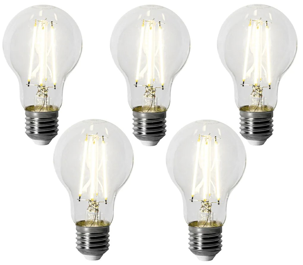 Комплект от 5 димируеми LED крушки E27 A60 6W 500 lm 4000K