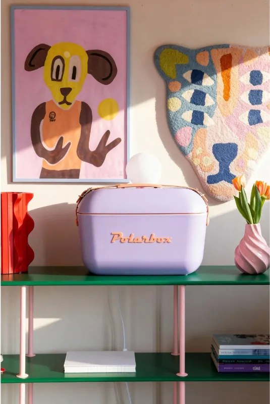 Хладилна чанта Polarbox Pop, 20 литра, AIRPOP полистирол, 5-15C до 24 часа, Лилав/Оранжев