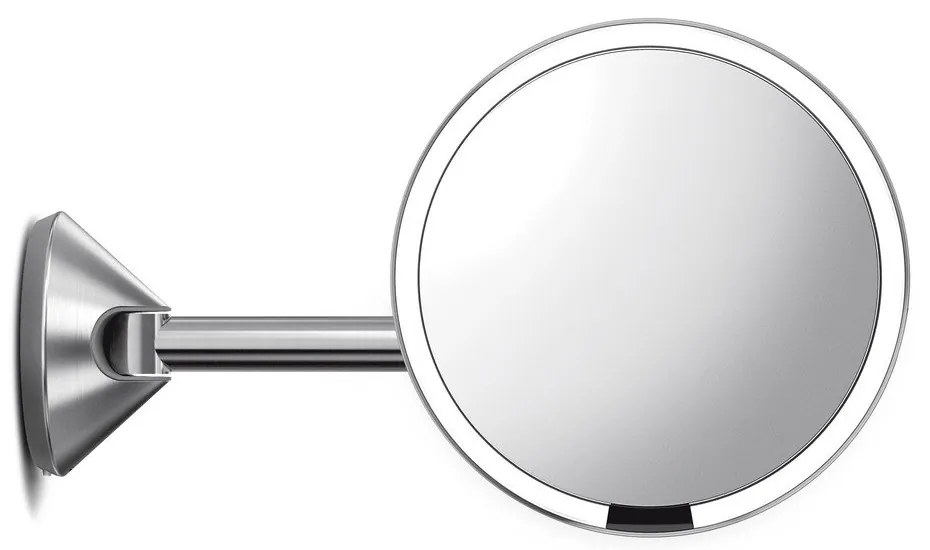 Стенно/козметично огледало със светлина/увеличително (5x) ø 20 cm Sensor – simplehuman