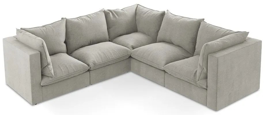 Светлосив ъглов диван Manao – Makamii