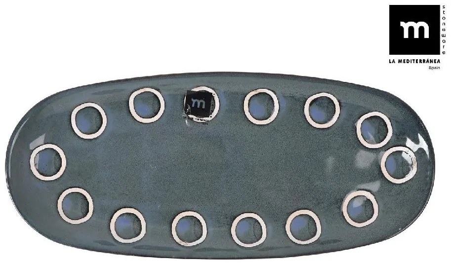 Плато овал LA MEDITERRANEA Almudena Blue, 29x14 cm, порцелан