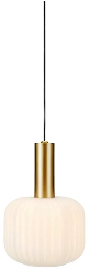 Черно/ в златист цвят висящо осветително тяло със стъклен абажур Sober – Markslöjd