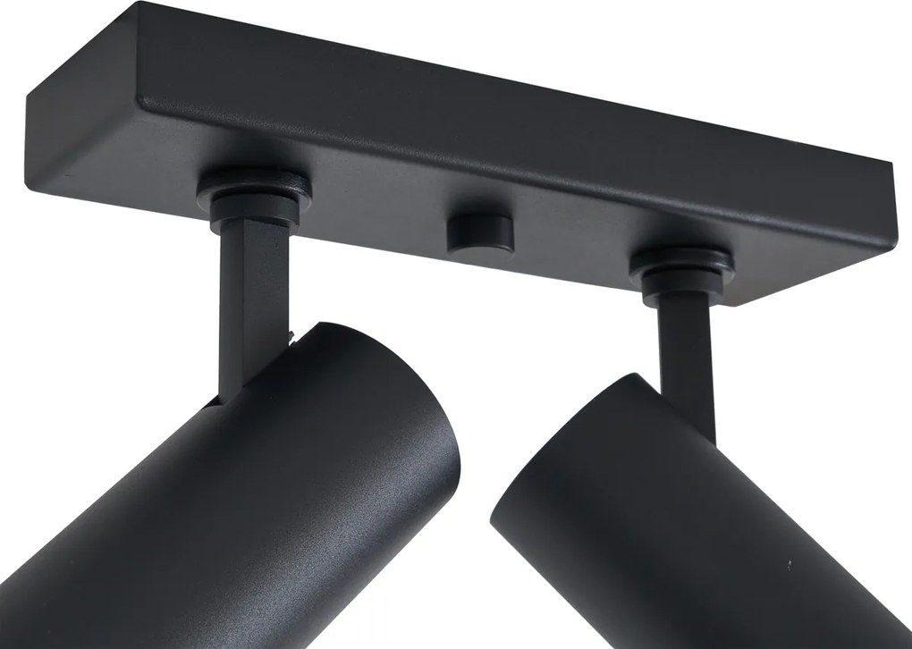 Модерна таванна лампа черна вкл. LED димируема 2-лампи - Tate