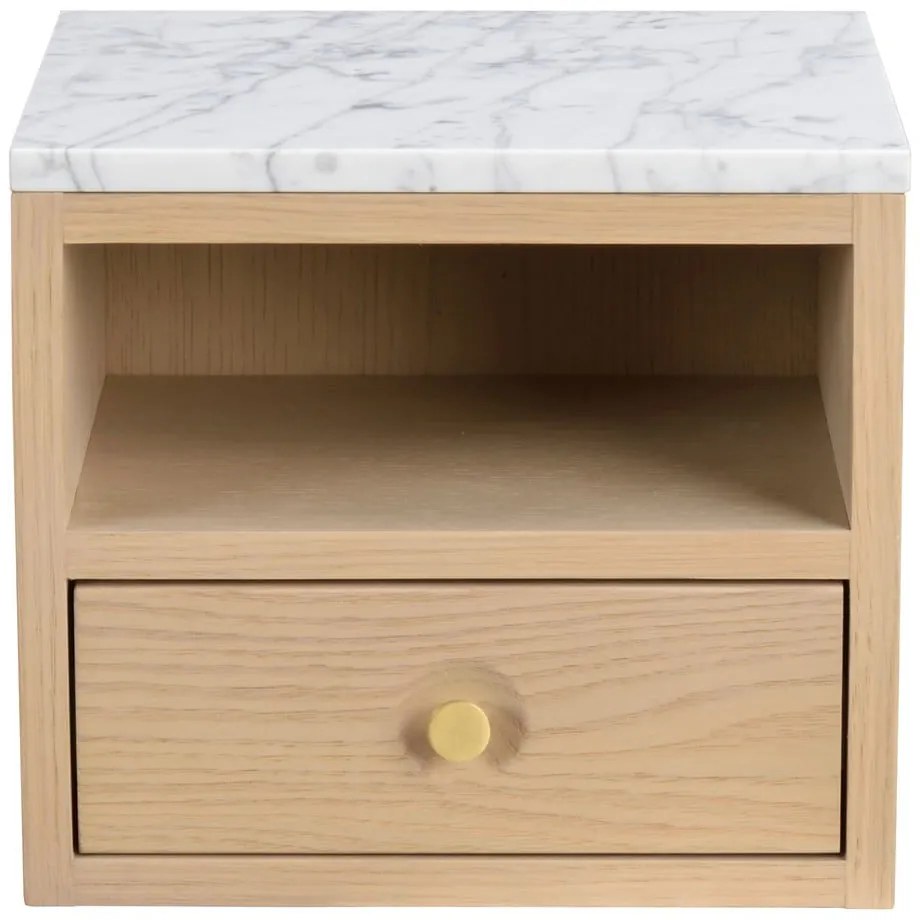Нощно шкафче с плот от имитация на мрамор естествено Whitmore – Rowico