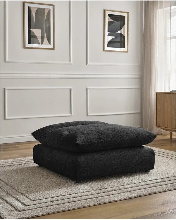 Черна шенилова табуретка Neil – Bobochic Paris