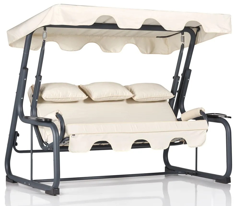 Градински троен люлеещ се стол Vitis 3, цвят Многоцветен