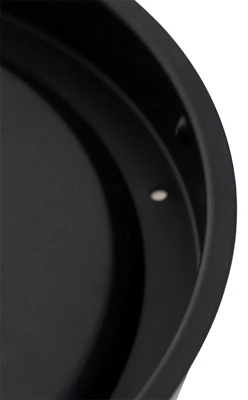 Класическа таванна лампа черна с опалово стъкло 30 см IP44 - Nohmi