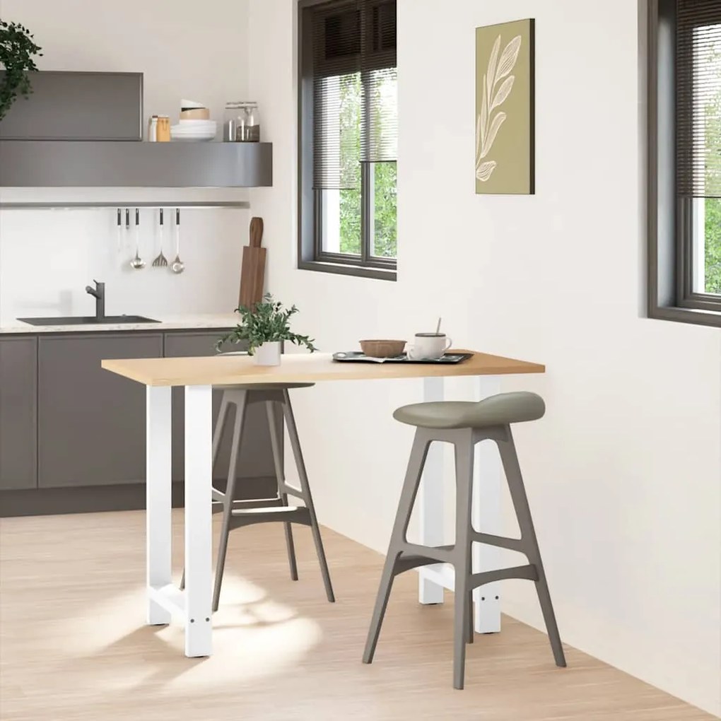 4013333 vidaXL Крака за бар маса, бели, 2 бр., 60 x (90-91) см, стомана