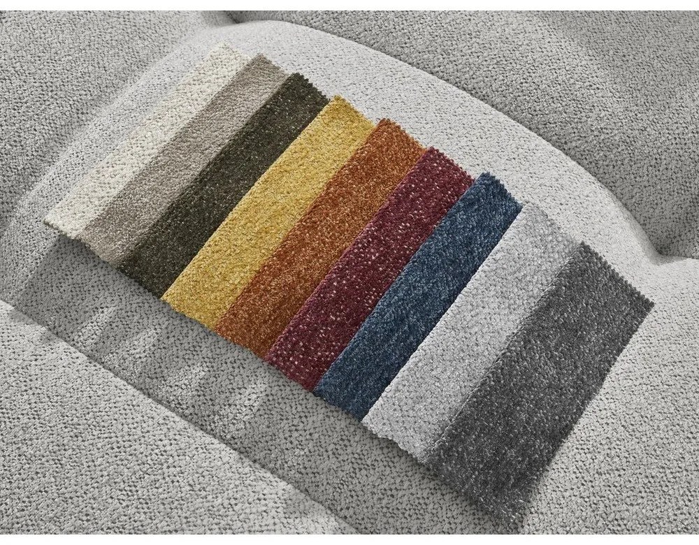 Светлосив шенилов сгъваем/с място за съхранение ъглов диван (десен ъгъл) Roxelane – Bobochic Paris