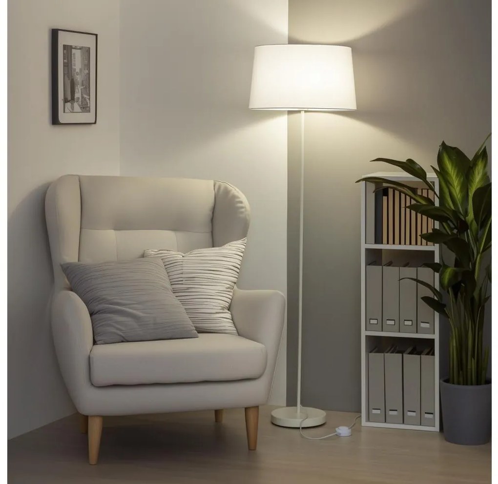 Brilagi - LED подова лампа CERIA 1xE27/40W/230V пр. 45 см бяла