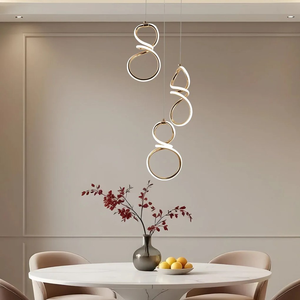 Висяща LED лампа G073-3CPR Gold