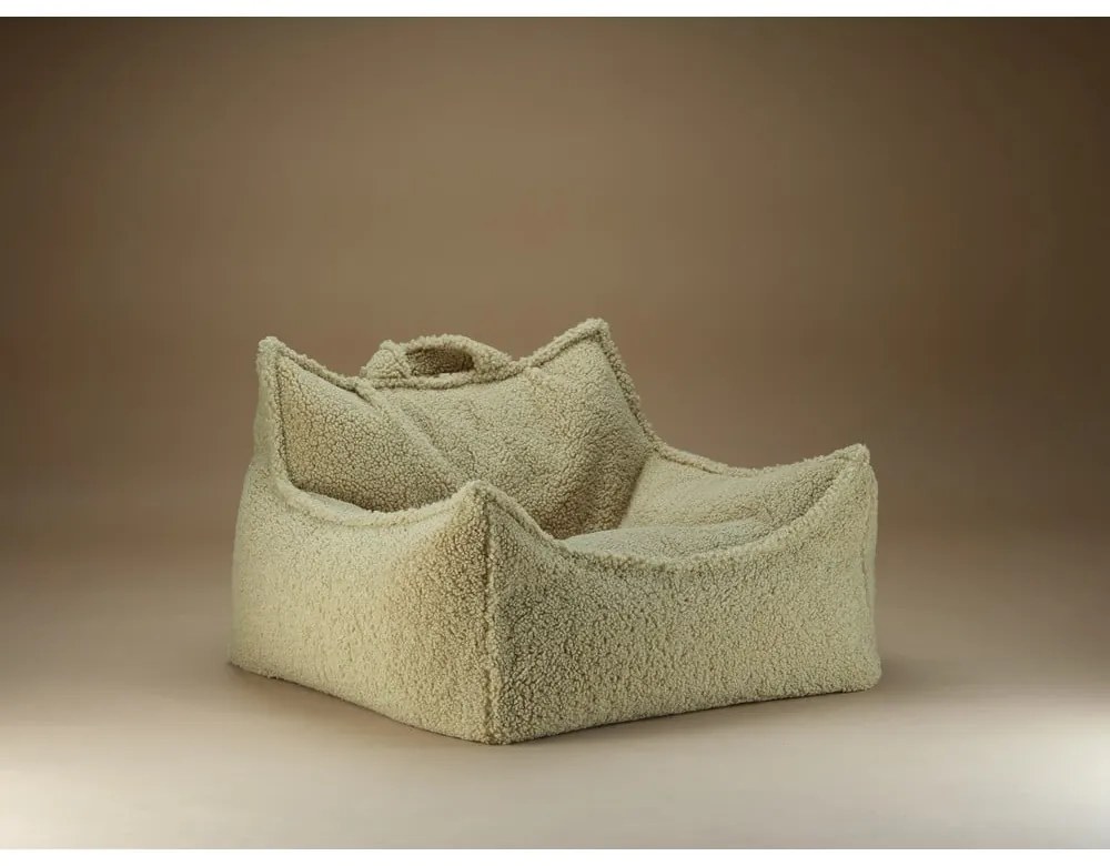 Зелен детски пуф от букле Chair – Wigiwama