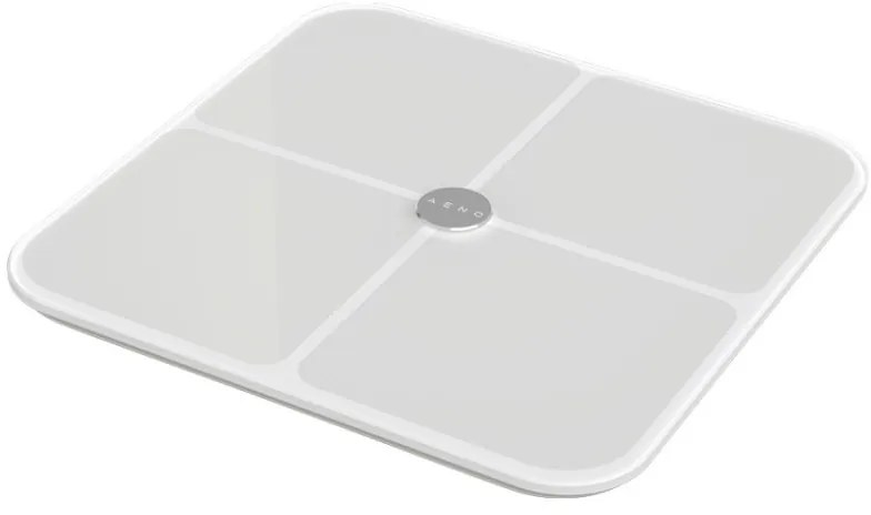 Смарт кантар AENO ABS0001S, До 180 кг, 11 профила, 15 показателя, ИТМ, LED, Закалено ITO стъкло, Бял