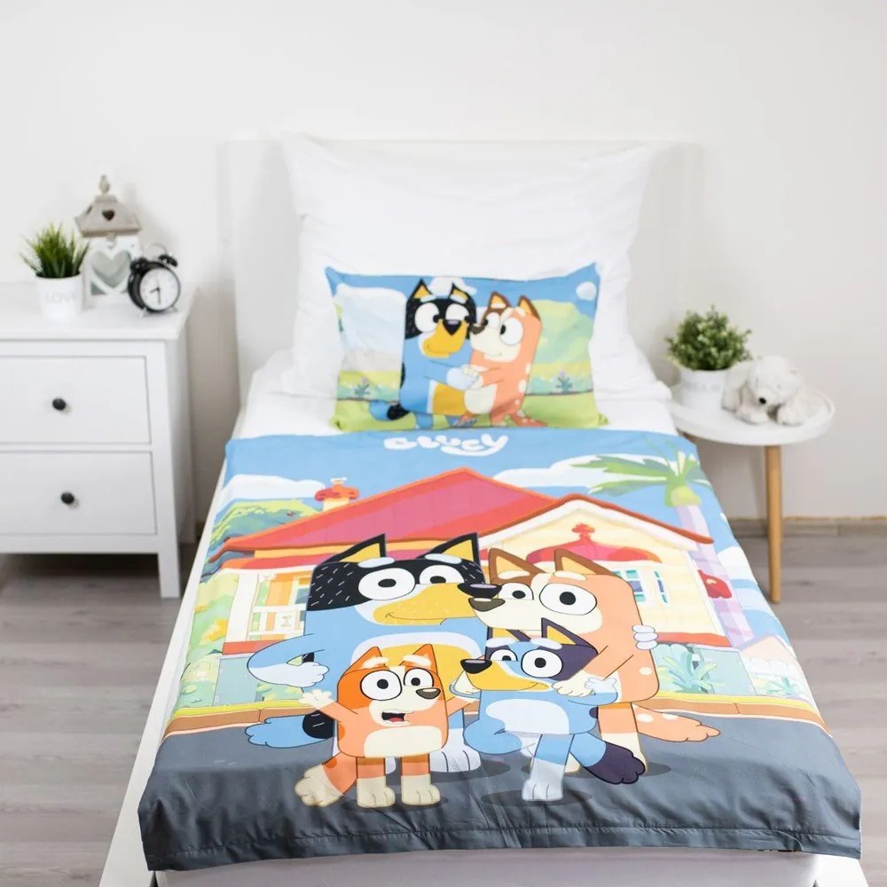 Памучно детско спално бельо за детско креватче 100x135 cm Bluey – Jerry Fabrics
