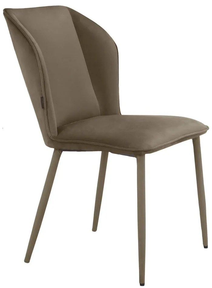 Кафяви кадифени трапезни столове в комплект от 2 бр. Wilma – Støraa
