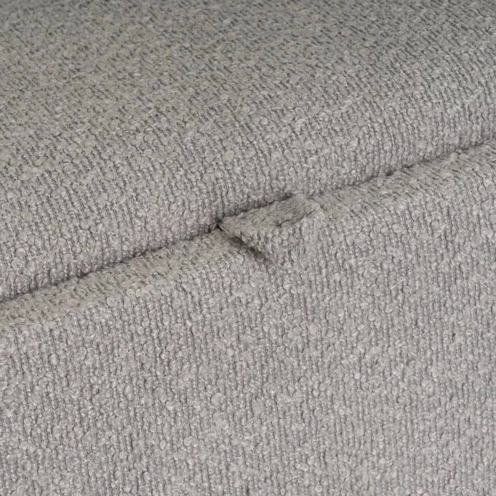 Светлосива табуретка от букле – Casa Selección