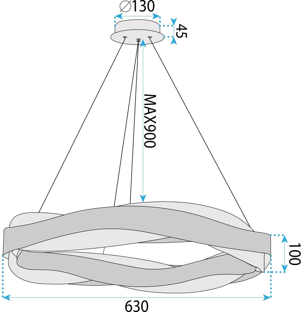 Лампа LED APP1802-CP Brush Gold