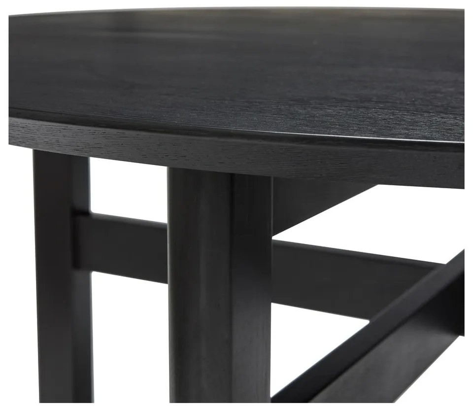 Черна кръгла трапезна маса ø 120 cm Fjord – Hübsch