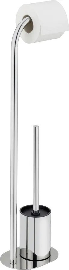 Стойка за тоалетна хартия четка за тоалетна от неръждаема стомана в блестящо сребрист цвят Levante – Wenko
