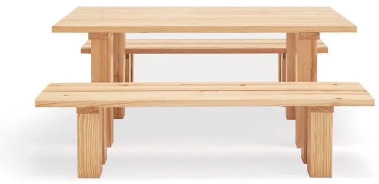 Трапезна маса с плот от борова дървесина 100x180 cm Banda - Teulat