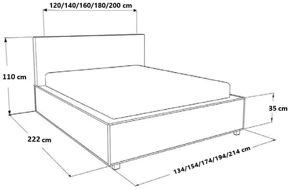 Тапицирано легло Corpus-Kitrino-120 x 200