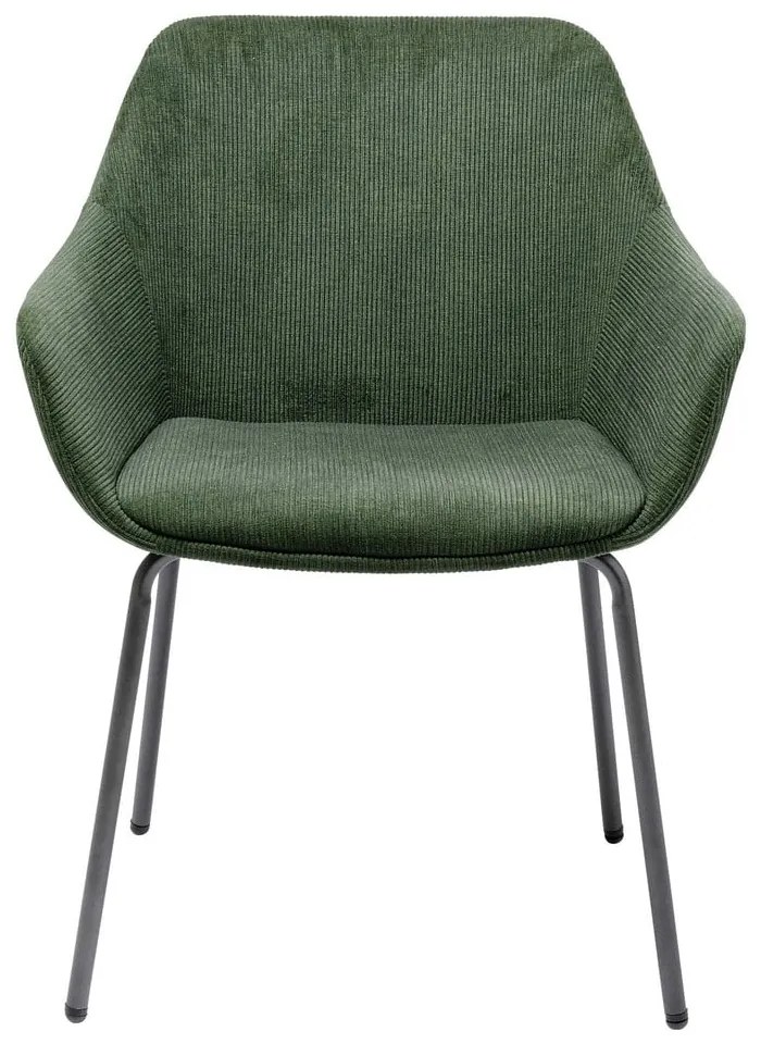 Комплект от 2 зелени кадифени стола с подлакътници Avignon - Kare Design