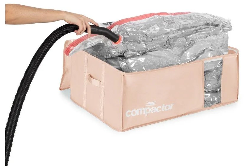Вакуумна пластмасова кутия за съхранение на дрехи 65x45x27 cm Pink Edition – Compactor