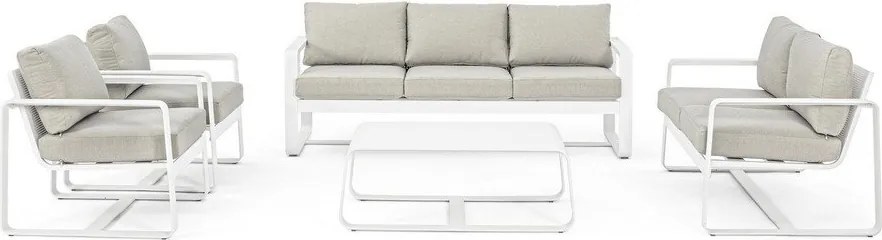 Бял метален градински стол Merrigan – Bizzotto