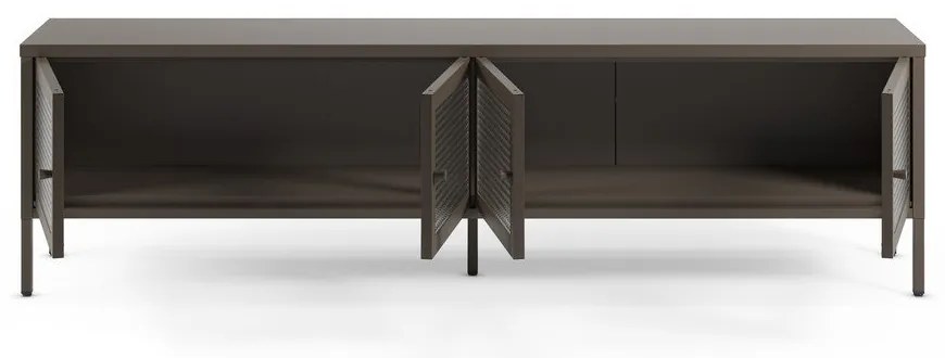 Сива метална маса за телевизор 160x50x35 cm Layna – Marckeric