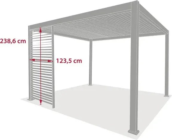 Капак за пергола Hesperide Evora, Графит, 1.3 m