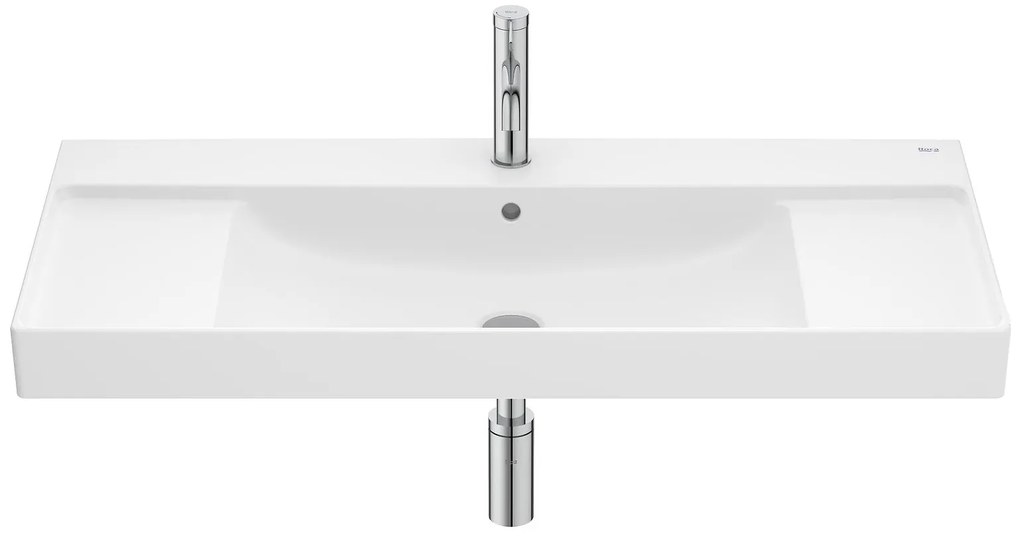 Мивка за баня A32768A000, Roca, стенен монтаж, FINECERAMIC, бял гланц, 100x46x16см