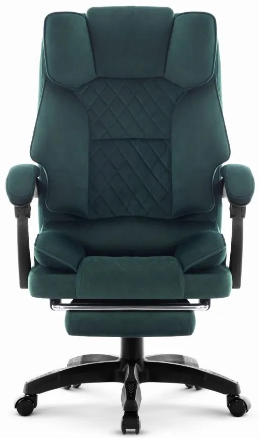 Ергономичен офис стол HC-1031 с поставка за крака - зелен