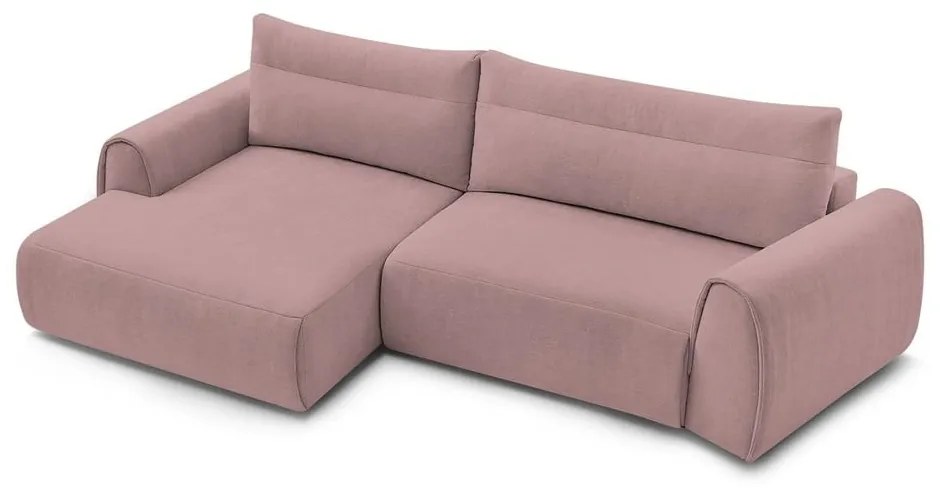 Светлорозов ъглов диван Aden – Bobochic Paris