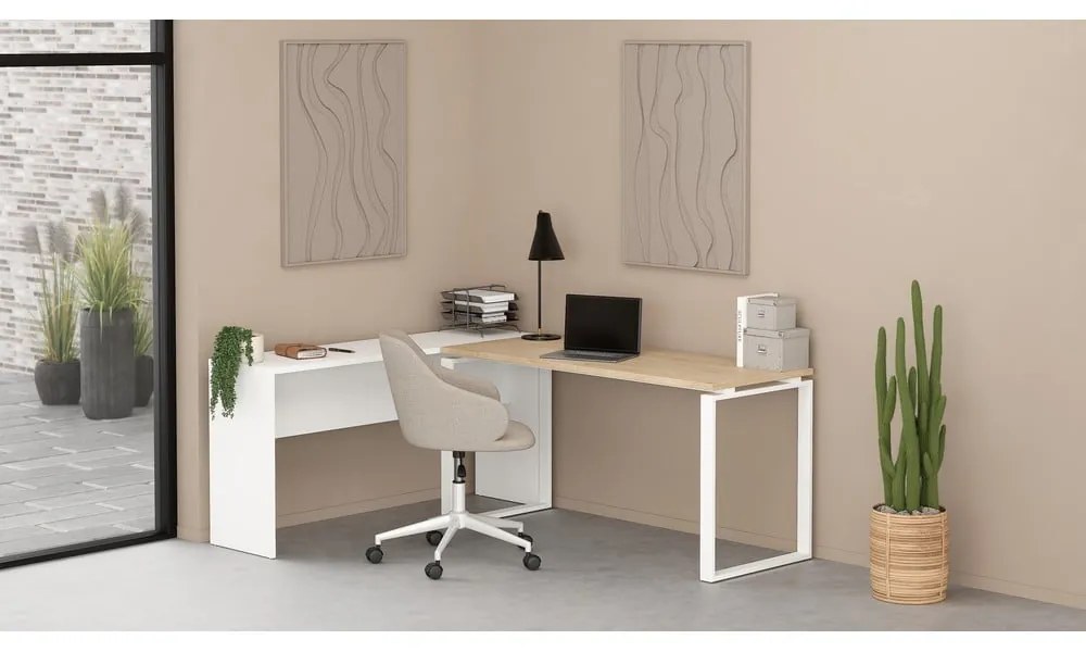 Работна маса с дъбов плот 60x150 cm Sign - Tvilum