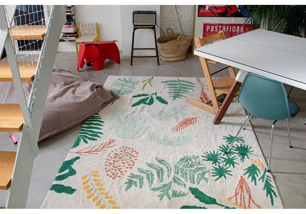 Памучен ръчно изработен детски килим подходящ за пране 170x240 cm Botanic Plants – Lorena Canals