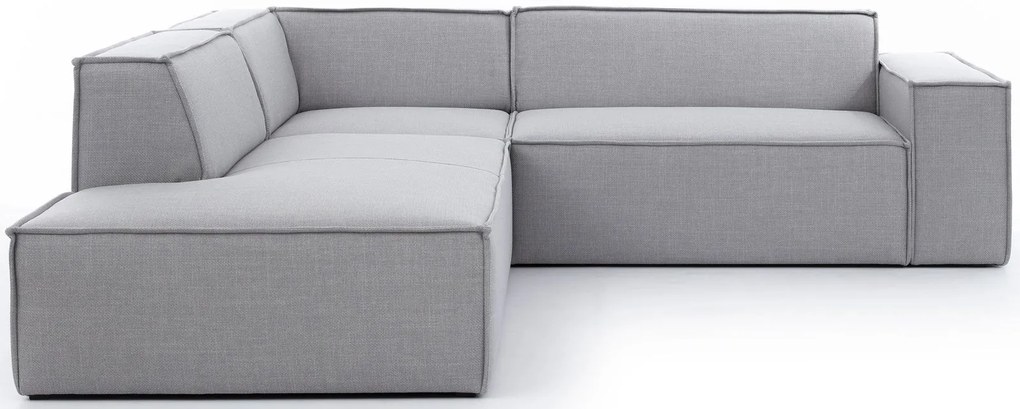 Ъглов диван Fubu S–Сив–Ляв