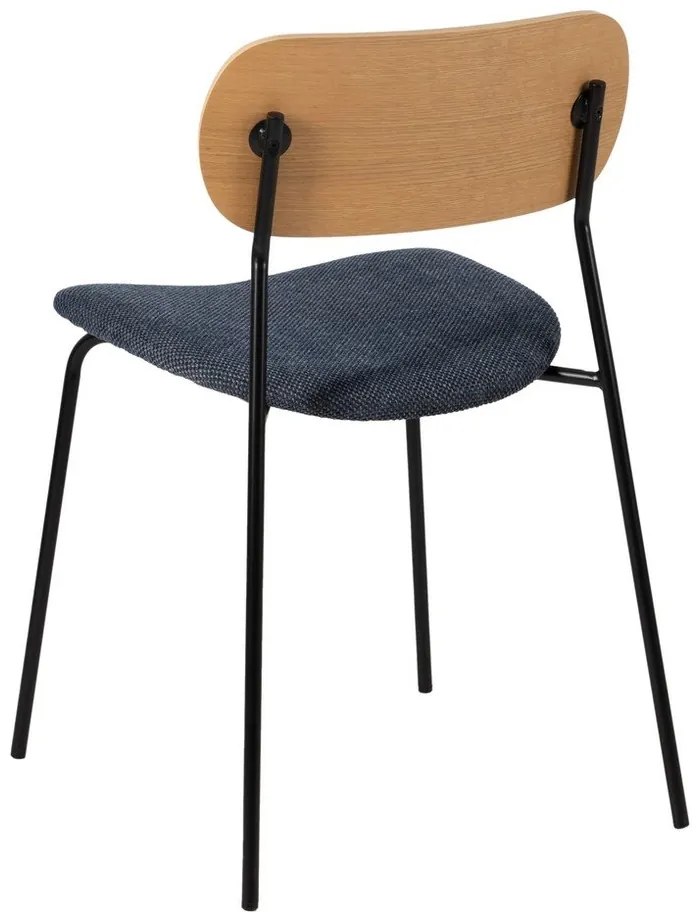 Трапезни столове в син и естествен цвят в комплект от 4 броя Moe - Ixia