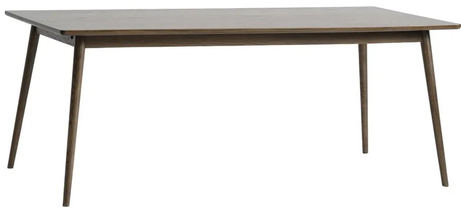 Кафява сгъваема трапезна маса с дъбов плот 190x90 cm Barrali – Unique Furniture