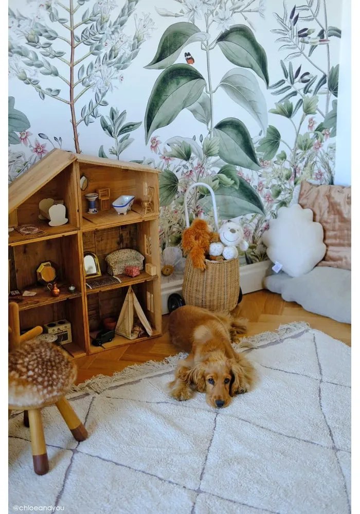 Кремав ръчно изработен памучен килим подходящ за пране 140x200 cm Bereber – Lorena Canals