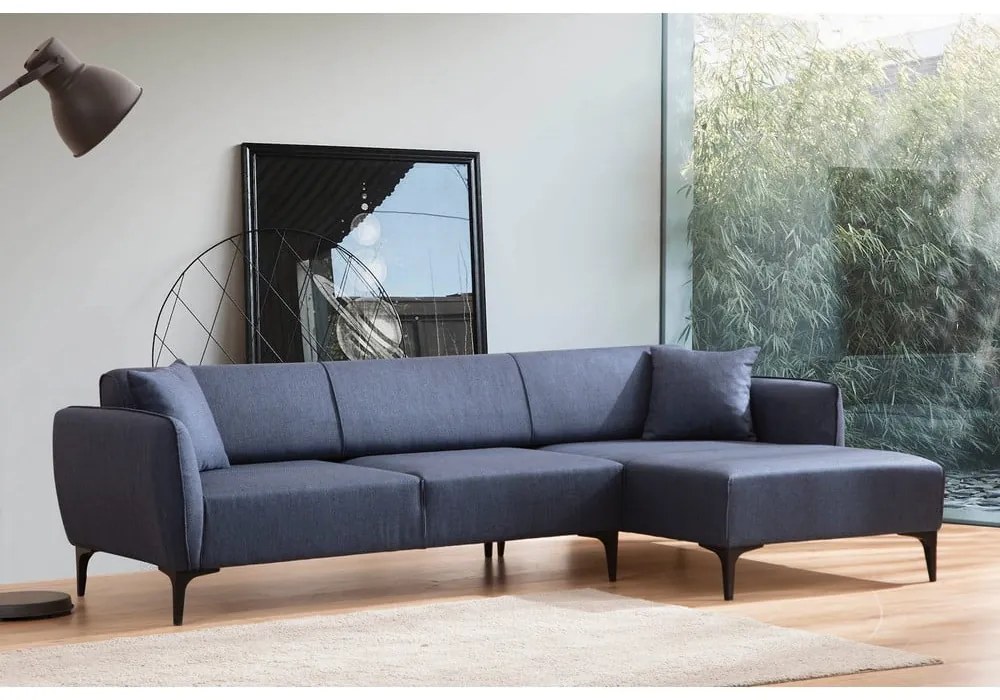 Син ъглов диван , десен ъгъл Belissimo – Balcab Home