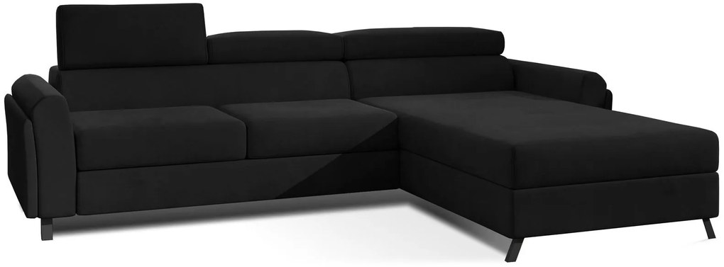 Ъглов диван Marietta-Black-Right