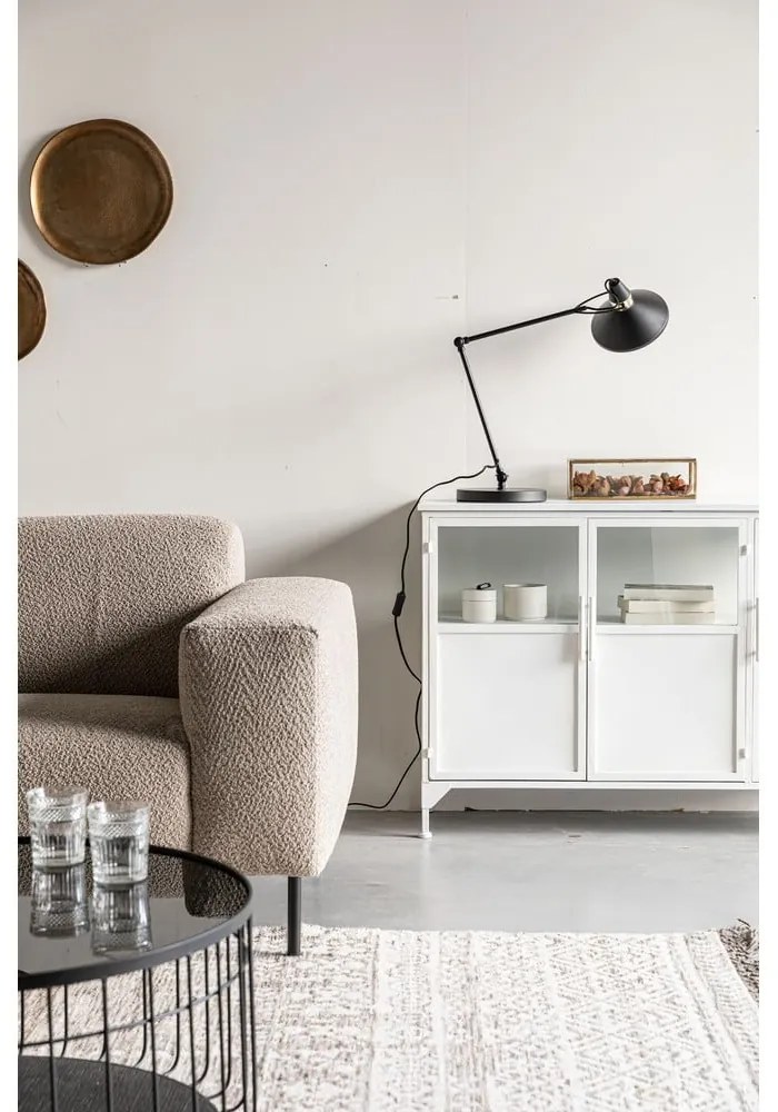 Черна настолна лампа с метален абажур (височина 70 cm) Jona – White Label