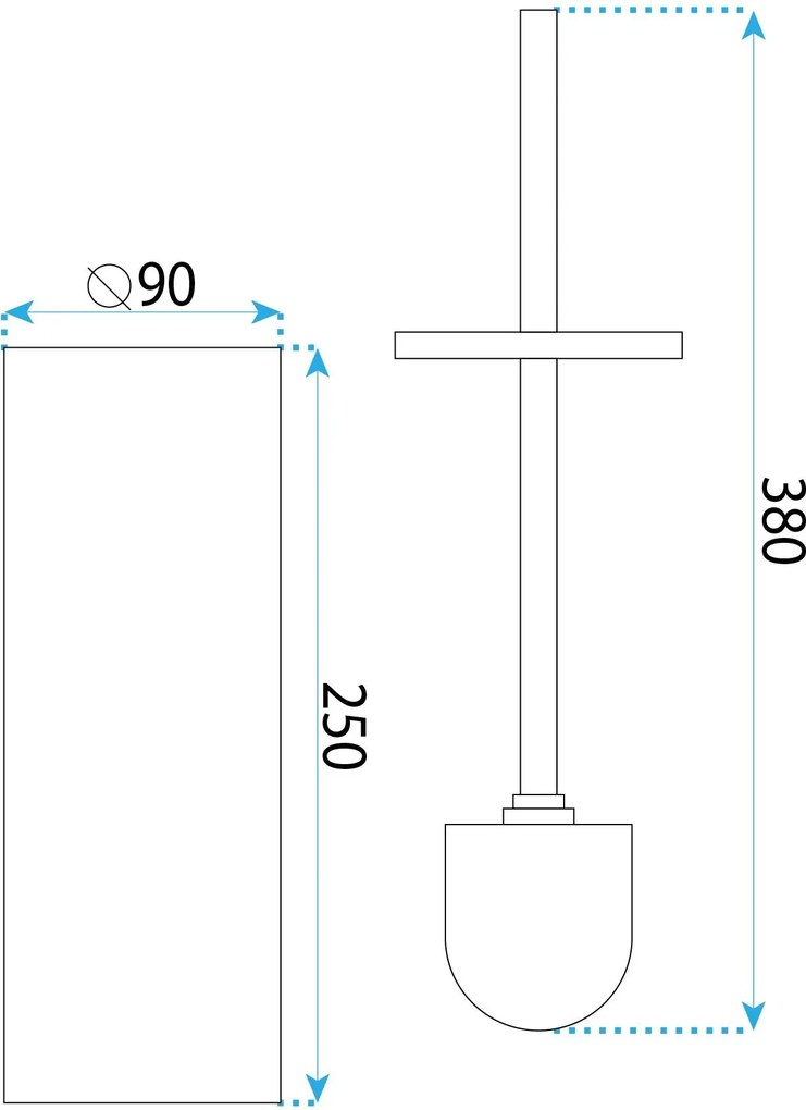 Четки за тоалетна B106 CHROME