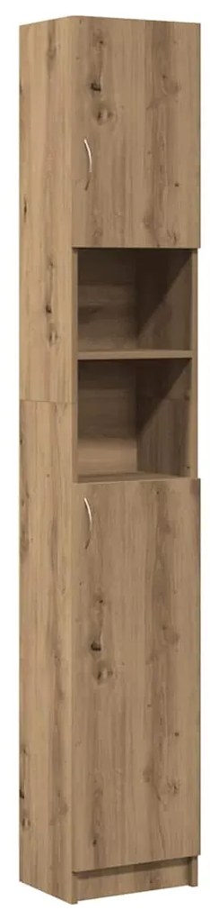 856049 vidaXL Шкаф за баня Artisan Oak 32x25,5x190 cm Инженерна дървесина