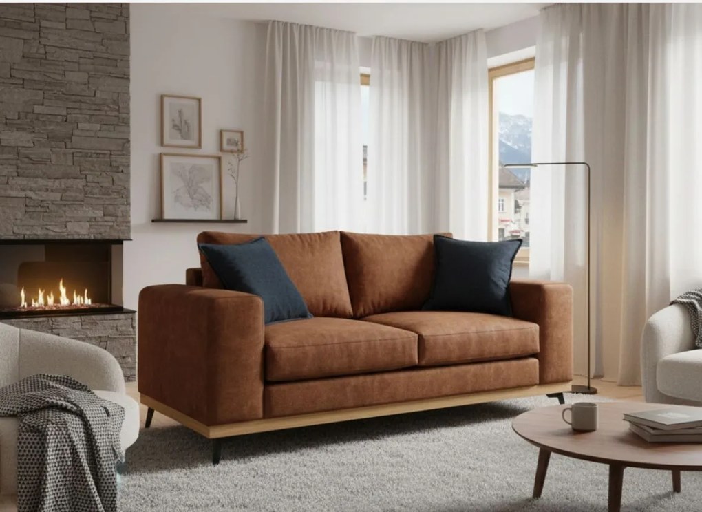 Двуместен диван Dysine-Теракота