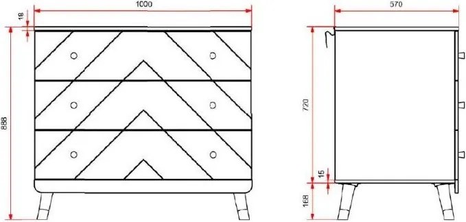 Бял детски скрин с маса за преповиване 100x100x74 cm Billy – Vipack
